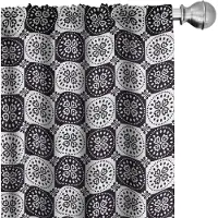 Abakuhaus Boho gordijnen – 2-delige set 75x225 cm – microvezel – donkerbruin