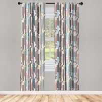 Abakuhaus Gordijnen – Abstracte veelkleurige gordijnen, 2x panelen 75x245 cm