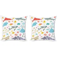 Abakuhaus Oceaan Kussenhoes Set (2) – Dubbelzijdig digitaal bedrukt – 40x40 cm
