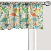 Abakuhaus Dino Raamvalletje, Gordijnvalletje voor Keuken en Slaapkamer met Tunnelzoom, 137 cm x 30 cm, Ecru en Multicolor