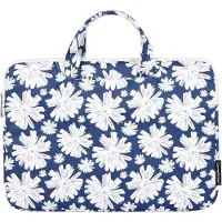 Canvas Artisan Laptophoes 13 Inch HV – Laptop Sleeve met Handvat – Blue Daisy