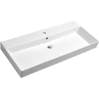 Sapho Kare 100 Keramische meubelwastafel 98x46cm, wit