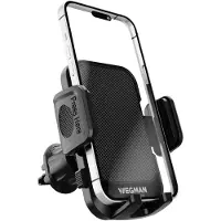 Wegman Telefoonhouder Auto Ventilatierooster - Muurvast & Trillingsvrij - Autohouder voor Ventilatie Luchtrooster - Telefoonhouders Auto - GSM Mobiel Houder - Auto Accessories - Zwart