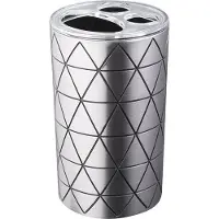Bisk Star Silber: cosmetische containers voor tandenborstels en tandpasta