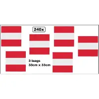 Wefiesta 240x Servetten Oostenrijk 33cm x 33cm - 3 laags - Servet diner eten knoeien restaurant BBQ thema feest verjaardag feest