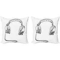 Abakuhaus Kussenhoezen Set van 2x 40x40 cm – Dubbelzijdige druk – Zwart/Wit