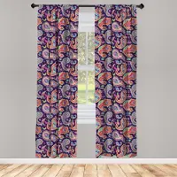 Abakuhaus Paisley gordijnen – 2-delige set 75x175 cm – paars, microvezel