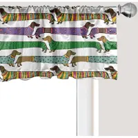 Abakuhaus Gordijnvalletje voor hondenliefhebbers, Gordijnvalletje voor keuken en slaapkamer met tunnelzoom, 137 cm x 45 cm, Multicolor