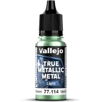 Vallejo Hobbyverf Acrylverf - 77114 True Metallic Metal - Light - Schemer Groen - Acryl - Verf flesje - 1x 18 ml
