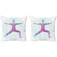 Abakuhaus Chakra Kussenhoes – 2x40x40 cm – Dubbelzijdig Druk – Microfiber