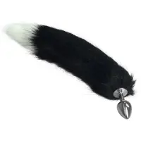 Lovetoy - Metaal Anale Plug - Zilver - Zachte Foxstaart - Hypoallergeen