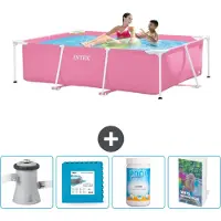 Intex Rechthoekig framezwembad - 220x150x60 cm - 5-delig - SCB130
