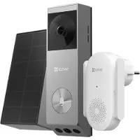 Ezviz Wireless Video Doorbell with 2K+2MP Dual Lens and Solar Panel, Persons/Packages Detection, Night Vision in Color, 32GB eMMC, Wireless/Wired, Video Doorbell with Camera EP3x Pro 2K+Chime