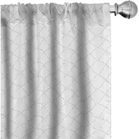 Abakuhaus Voorhangen – 2-delige set 75x225 cm – Microfiber Grijs/Wit