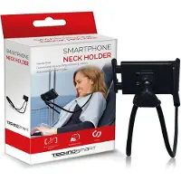 Technosmart Nek telefoonhouder | Smartphone Houder | 360° Draaibaar | Universeel en Buigbaar | 4.3 tot 6.5 inch | Zwart