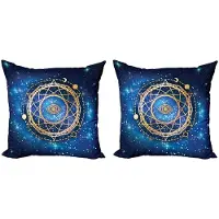Abakuhaus Galaxy Mandala Kussenhoezen – 2x40x40 cm – Dubbelzijdig bedrukt – Multicolor