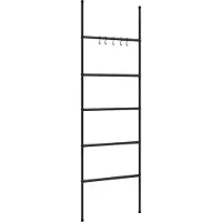 vidaXL Handdoekenrek met 5 niveaus, zwart 58x175 cm, ijzer