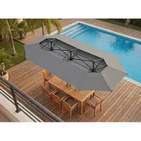 Novi at Home Rechthoekige Zweefparasol 320x150 cm – - 320x150 cm - Antraciet - Novihome