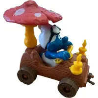 Schleich De smurfen - Smurf in paddestoel auto - oldtimer - 40232 -