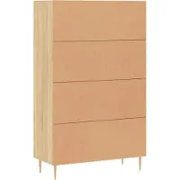 vidaXL Hoge kast 69,5x31x115 cm bewerkt hout sonoma eikenkleurig