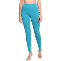 Ladeheid LA-LA40-133-LE Dames Leggings - Sport - Vrijetijdsbroek - Lang - Katoen - Sporbroek - Yogabroek - Donkerturquoise - M