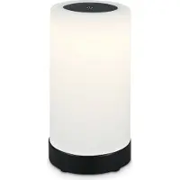 Briloner - LAMA - LED Tafellamp Batterij - Dimbaar - Glazen LED Tafellamp - Draadloos - Aanraakfunctie - 3.300K - Warm Wit - Zwart - 245x125 mm (HxD)