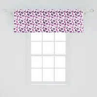 Abakuhaus Vlinder Raamvalletje, Gordijnvalletje voor Keuken en Slaapkamer met Tunnelzoom, 137 cm x 45 cm, Wit Bruin Grijs