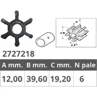 Jabsco Impeller Kit Packaged Zwart