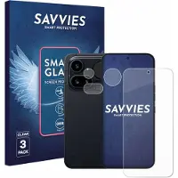 Savvies 3 Stuks Screenprotector - geschikt voor Nothing Phone (4a) Pro (Voor+Camera) - beschermfolie glas transparant
