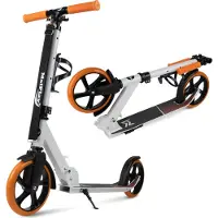 Malplay | Scooter met transportriem | Step voor kinderen | vanaf 6 jaar | Bekerhouder | Wielmaat: [specificeer indien bekend] | Maximaal gewicht: 100 kg | Opvouwbare step | Oranje