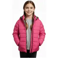 Superdry - Meisjes Winterjas - Roze - Camouflage - Gewatteerd