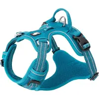 TrueLove - Hondentuigje - Hondenharnas - Anti Trek Tuigje - Reflecterend Harnas - 43-56cm - Small - Blauw
