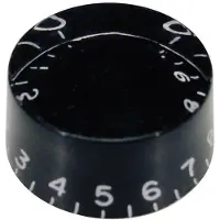 Boston KB-114 Transparante Zwart Speed Knop voor Inch Pot Shaft