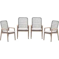 Garden Impressions Skala tuinstoelen set van 4 acacia / rope