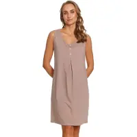 Doctor Nap Katoenen Nachthemd Borstvoeding Zwangerschap TCB.7460 Beige 42 / XL