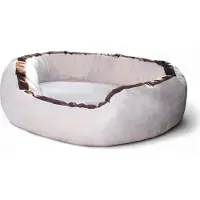 Tierlando LANA: Hondenbed, hondenbank, verkrijgbaar in maat M, L, XL, van fluweel, extra groot, superzacht. Maat: 100x90 cm | Kleur: 05 Crème