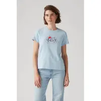 Levi's The Perfect Tee Cherry On Top Maat: M | Tops Outlet | Dames | Blauw