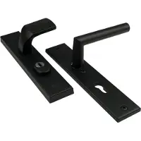 Ami Veiligheidsbeslag 251/15 Kt72 Knop 144, Deurkruk 374 Profielcilinder 72 Zwart Deurdikte 38/42 R9005Str - 739750