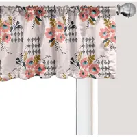 Abakuhaus Bloemenraamvalletje, Gordijnvalletje voor Keuken en Slaapkamer met Tunnelzoom, 137 cm x 30 cm, Licht Geurschaal Meerkleurig