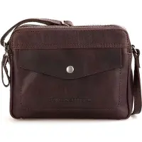 Spikes & Sparrow Spikes en Sparrow Compacte Schoudertas 2 Topzip Donker Bruin