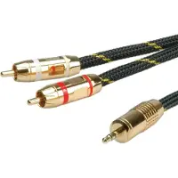 Roline Gold 3,5mm Jack - Tulp kabel | nylon | 5 meter