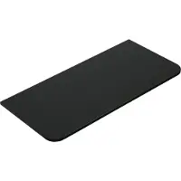 Mueller Roundy topblad met afgeronde hoeken 80x48cm zwart mat