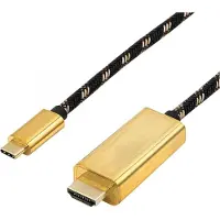 Roline GOLD USB type C - HDMI adapterkabel, M/M, 1 m