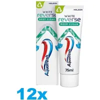 Aquafresh White Reverse Tandpasta – 12 x 75 ml – Whitening & Diepe Reiniging – Grootverpakking