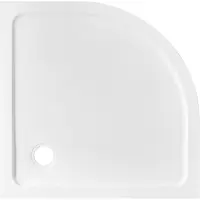 Adema Dawn douchebak - 90x90x4cm - kwartrond SMC - glans wit
