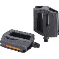 Bbb Cycling EasyBase 2.0 Fietspedalen - Antislip - Trappers voor Stadsfiets & E-bike - Met Reflector - Zwart - Trappers Fiets - Flat Pedals - BPD-48