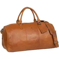 Mustang Leren Reistas Catania Travel Bag Cognac Bruine