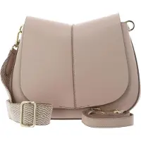 Gianni chiarini Leren schoudertas Helena Round Crossbody Bag Pink Salt oud roze