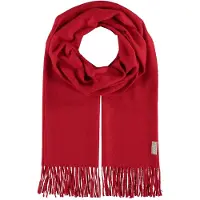 Fraas Sjaal Pure Cashmere Scarf with Fringes Tomato Rood