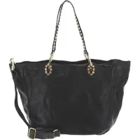 Campomaggi Leren Shopper Schoudertas Everyday Leather Bag Shopping Bag Grigio Grijs